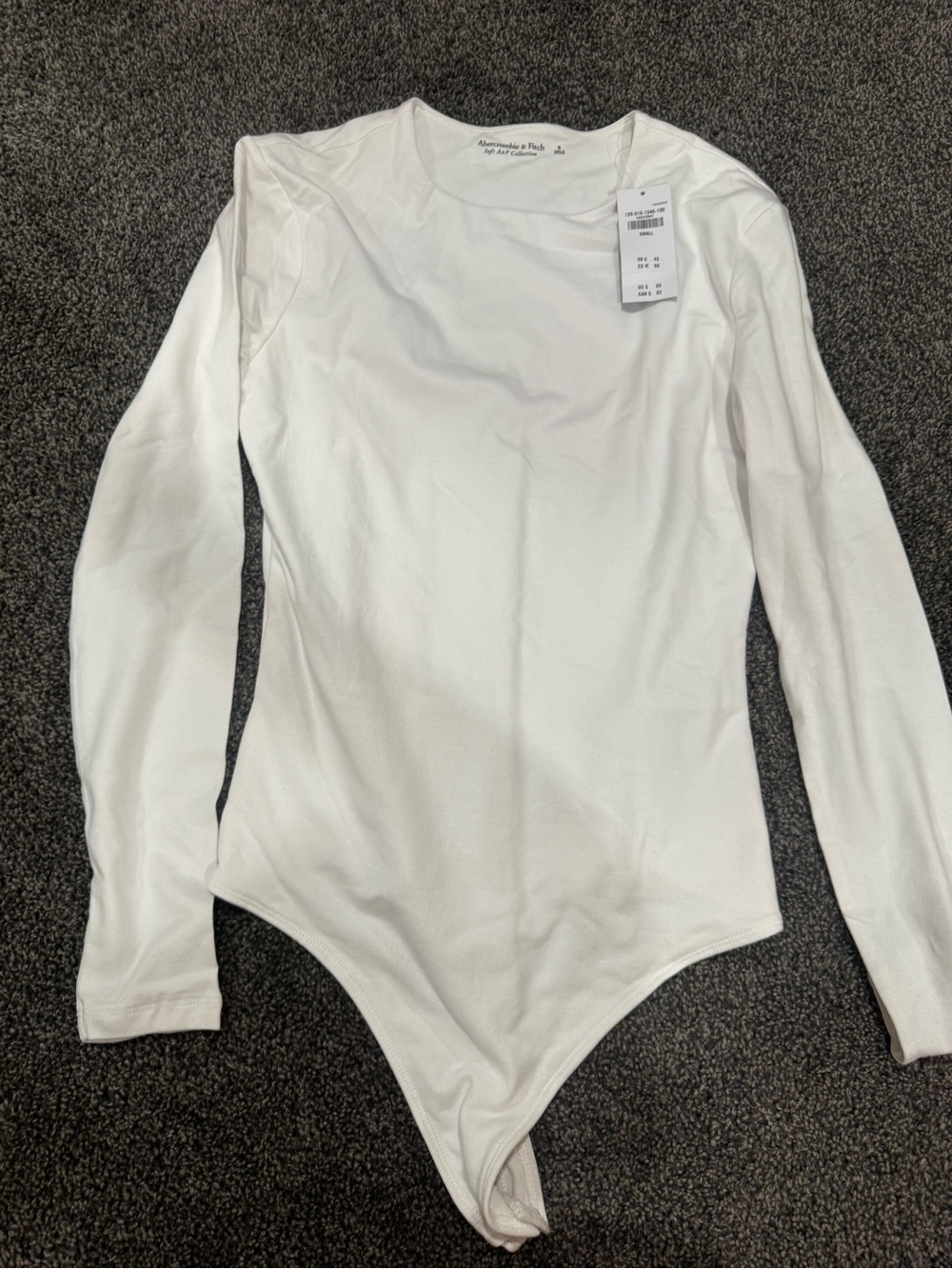 NWT Abercrombie White Long Sleeve Bodysuit